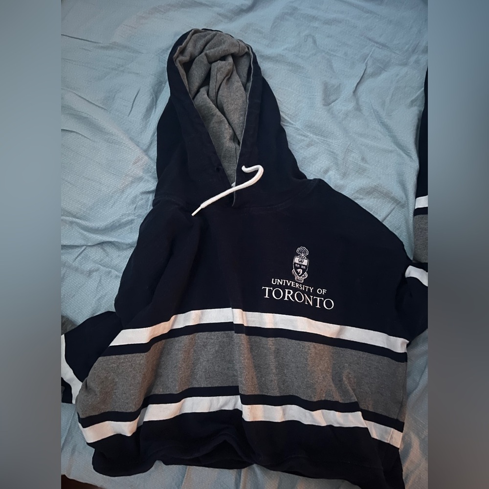 University of Toronto Navy and Gray Hoodie